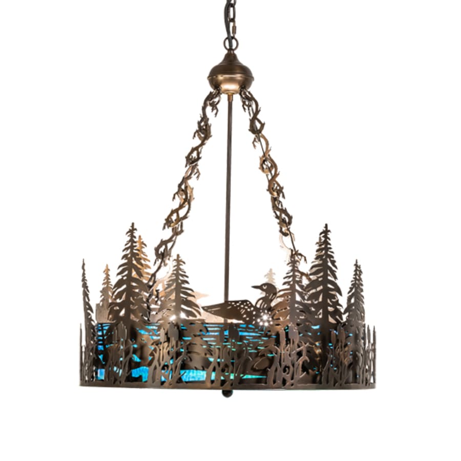 Meyda Tiffany 3 Light 26" Wide Abstract Pendant