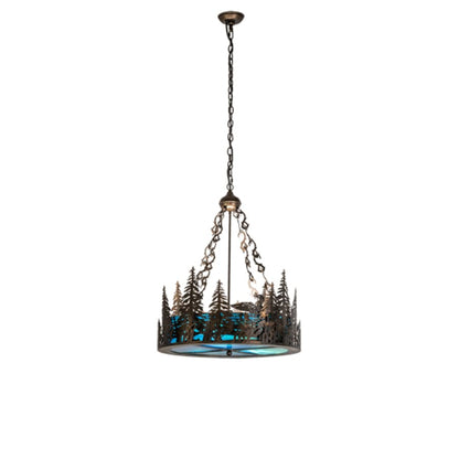 Meyda Tiffany 3 Light 26" Wide Abstract Pendant