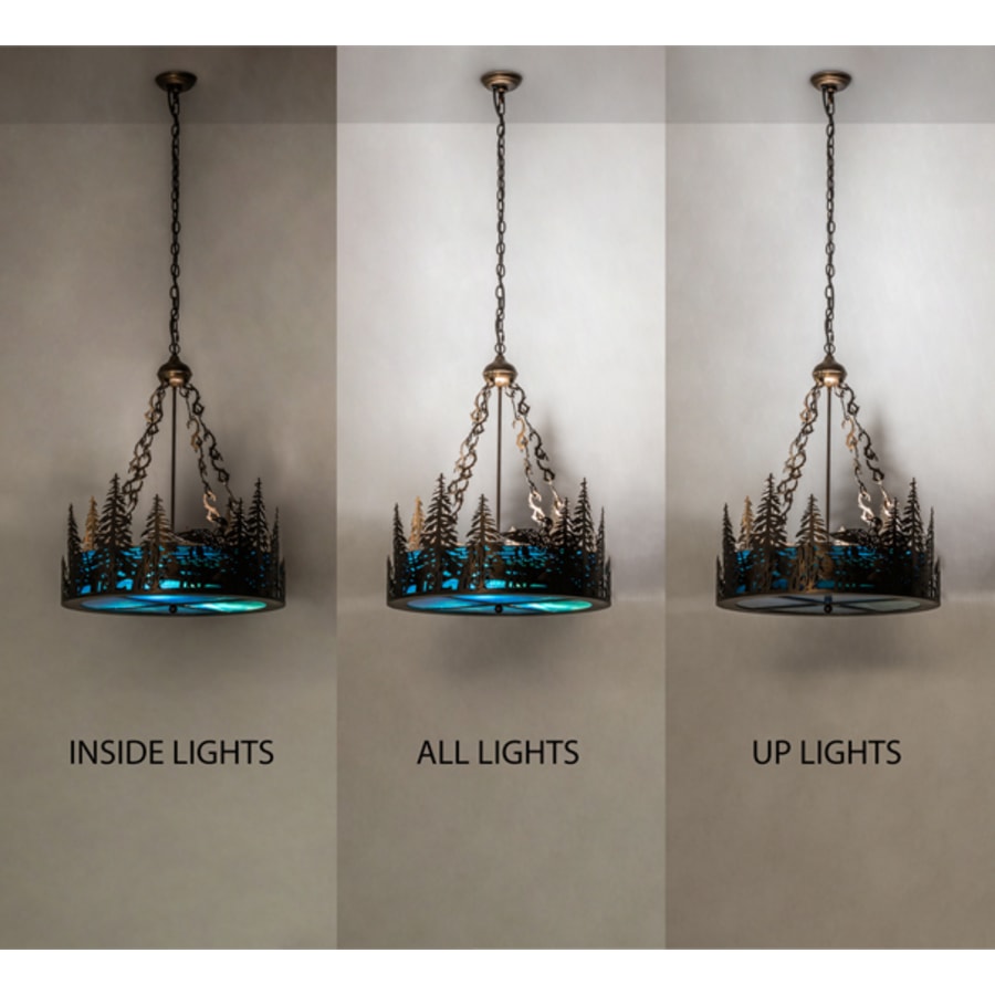 Meyda Tiffany 3 Light 26" Wide Abstract Pendant