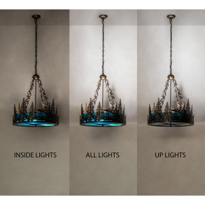 Meyda Tiffany 3 Light 26" Wide Abstract Pendant