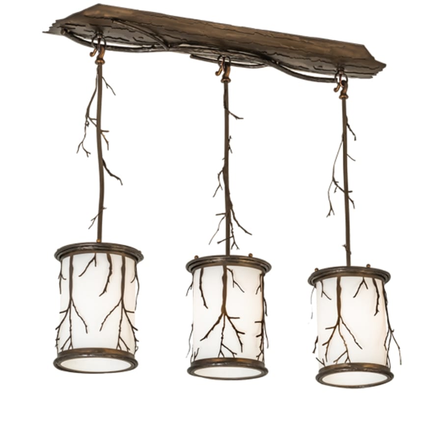 Meyda Tiffany 3 Light 33" Wide Abstract Linear Pendant