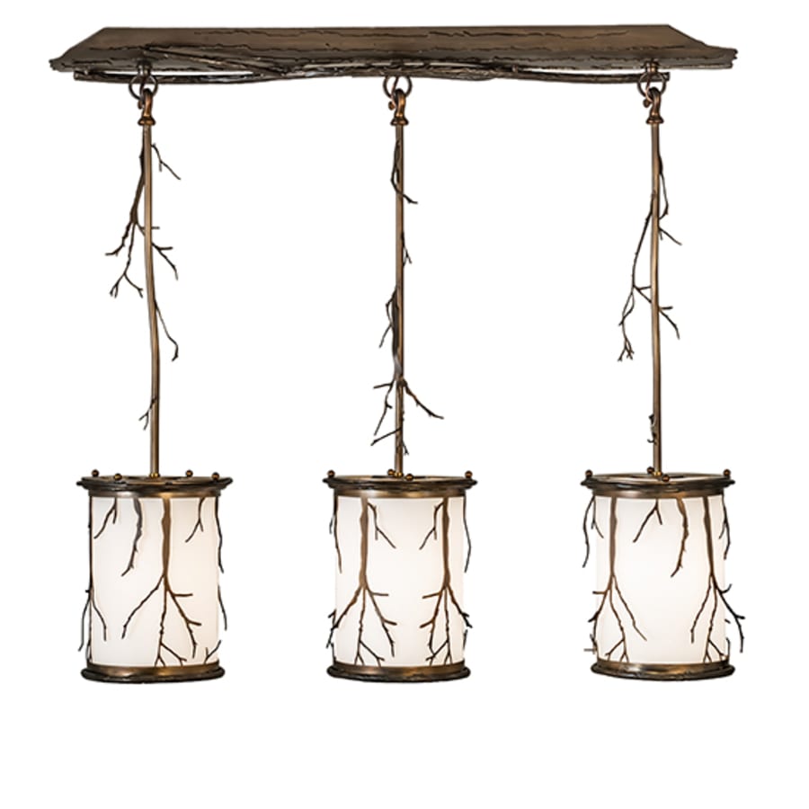 Meyda Tiffany 3 Light 33" Wide Abstract Linear Pendant
