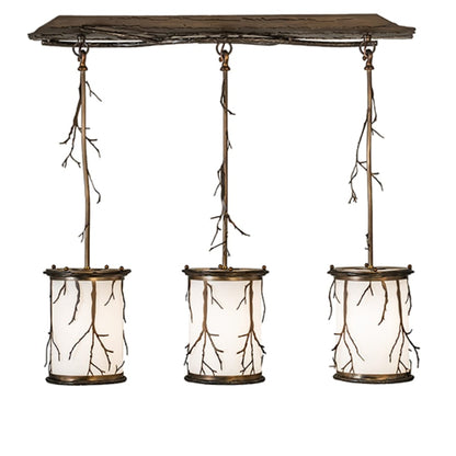 Meyda Tiffany 3 Light 33" Wide Abstract Linear Pendant