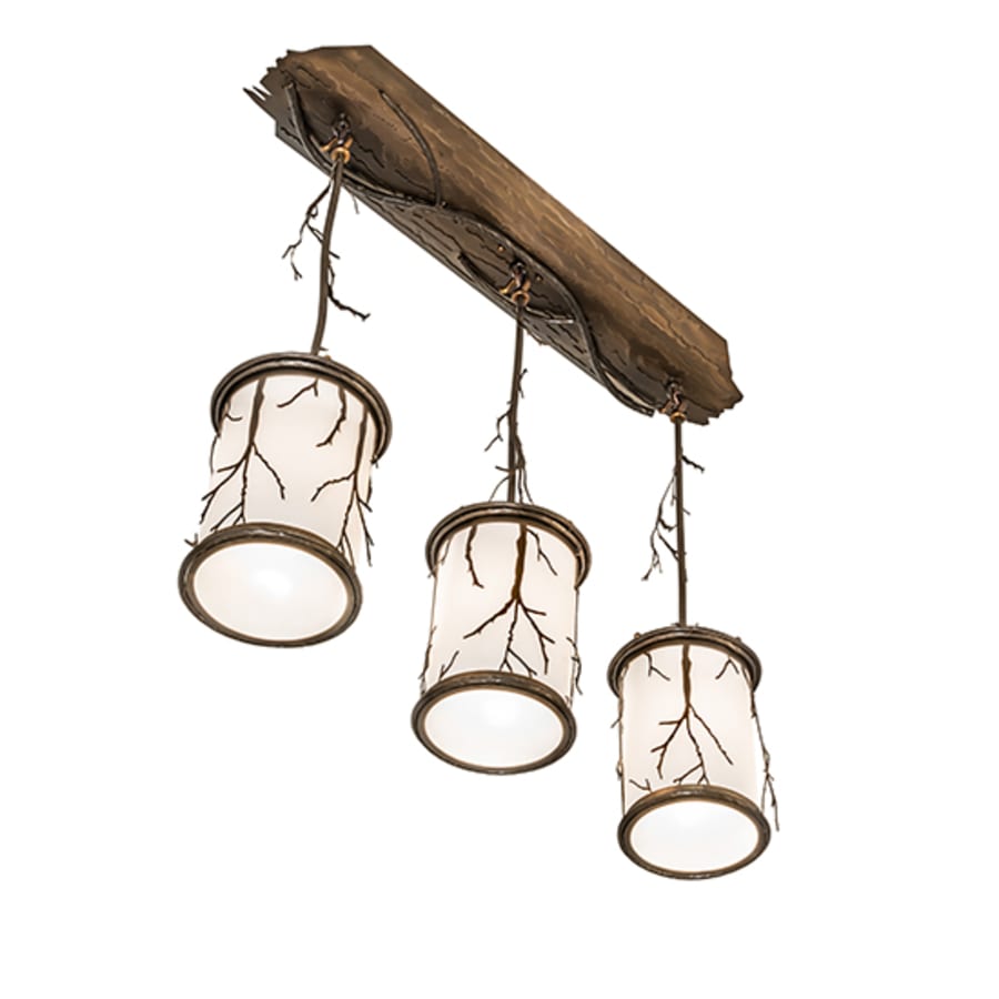 Meyda Tiffany 3 Light 33" Wide Abstract Linear Pendant