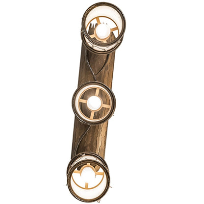 Meyda Tiffany 3 Light 33" Wide Abstract Linear Pendant