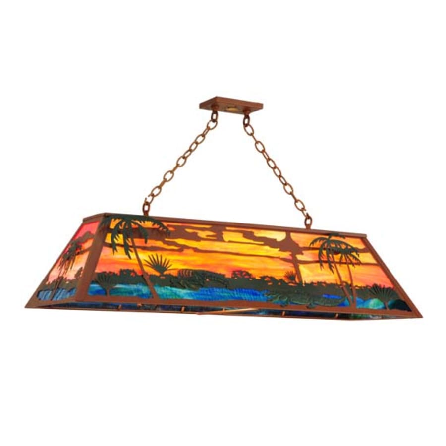 Meyda Tiffany Swamp 6 Light 36" Wide Linear Pendant
