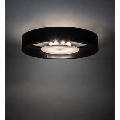 Meyda Tiffany Cilindro Chic 8 Light 60" Wide Flush Mount Drum Ceiling Fixture