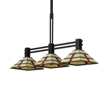 Meyda Tiffany 3 Light 48" Wide Linear Pendant