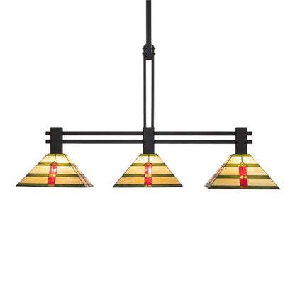 Meyda Tiffany 3 Light 48" Wide Linear Pendant