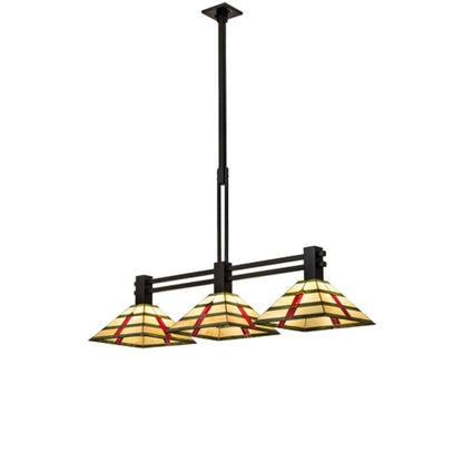 Meyda Tiffany 3 Light 48" Wide Linear Pendant