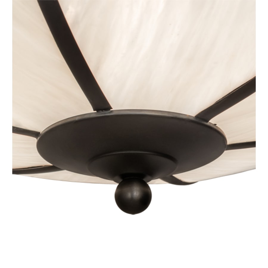 Meyda Tiffany Arts and Crafts 3 Light 18" Wide Semi-Flush Bowl Ceiling Fixture - Craftsman Brown Finish