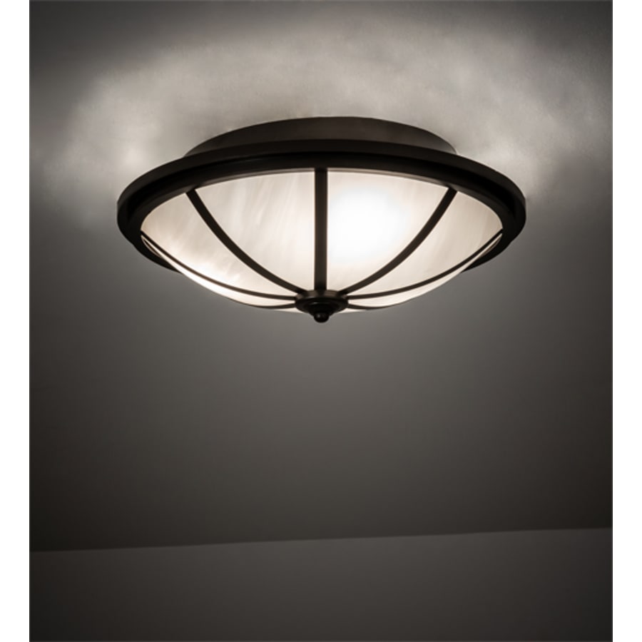 Meyda Tiffany Commerce 3 Light 16" Wide Semi-Flush Bowl Ceiling Fixture