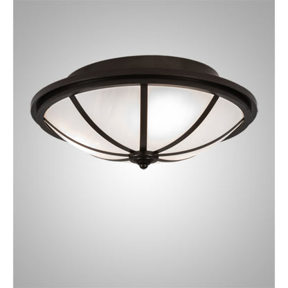 Meyda Tiffany Commerce 3 Light 16" Wide Semi-Flush Bowl Ceiling Fixture