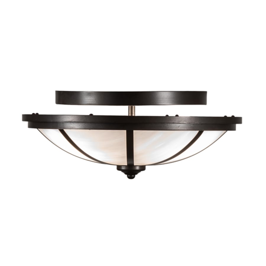 Meyda Tiffany Commerce 3 Light 16" Wide Semi-Flush Bowl Ceiling Fixture