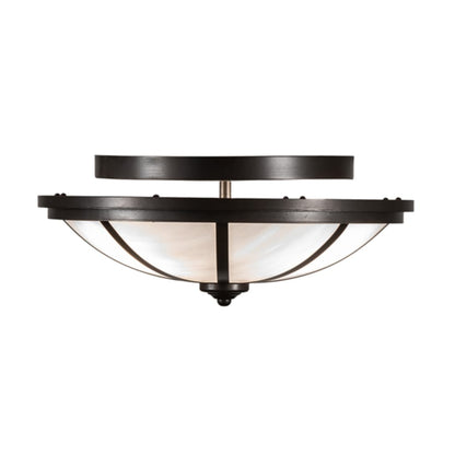 Meyda Tiffany Commerce 3 Light 16" Wide Semi-Flush Bowl Ceiling Fixture