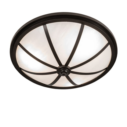 Meyda Tiffany Commerce 3 Light 16" Wide Semi-Flush Bowl Ceiling Fixture