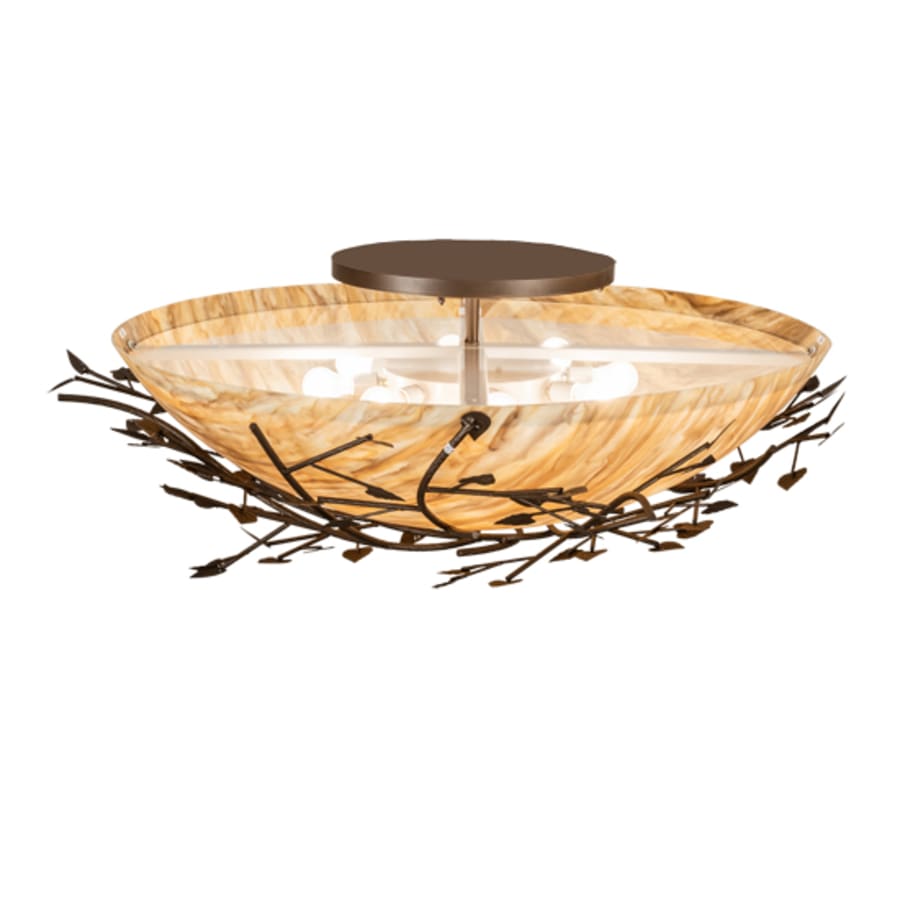 Meyda Tiffany Espe 8 Light 54" Wide Semi-Flush Bowl Ceiling Fixture