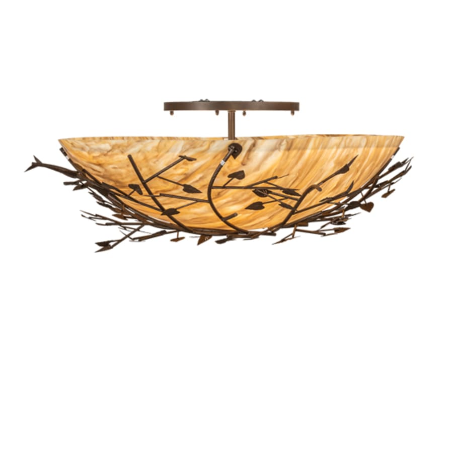 Meyda Tiffany Espe 8 Light 54" Wide Semi-Flush Bowl Ceiling Fixture