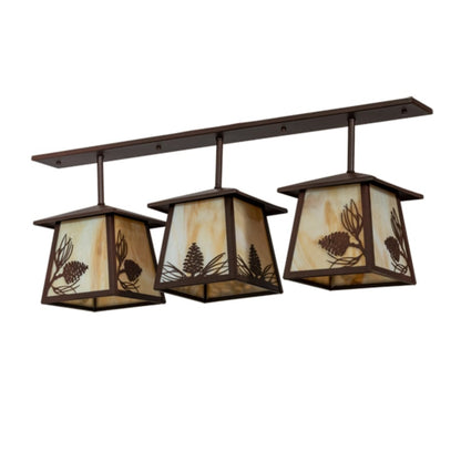 Meyda Tiffany 3 Light 48" Wide Linear Pendant