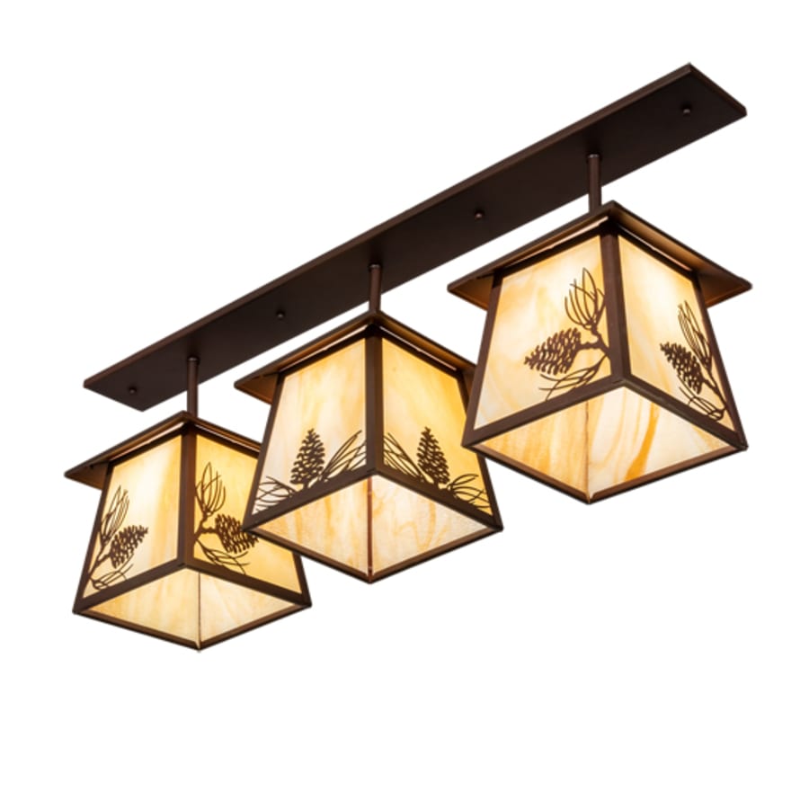 Meyda Tiffany 3 Light 48" Wide Linear Pendant