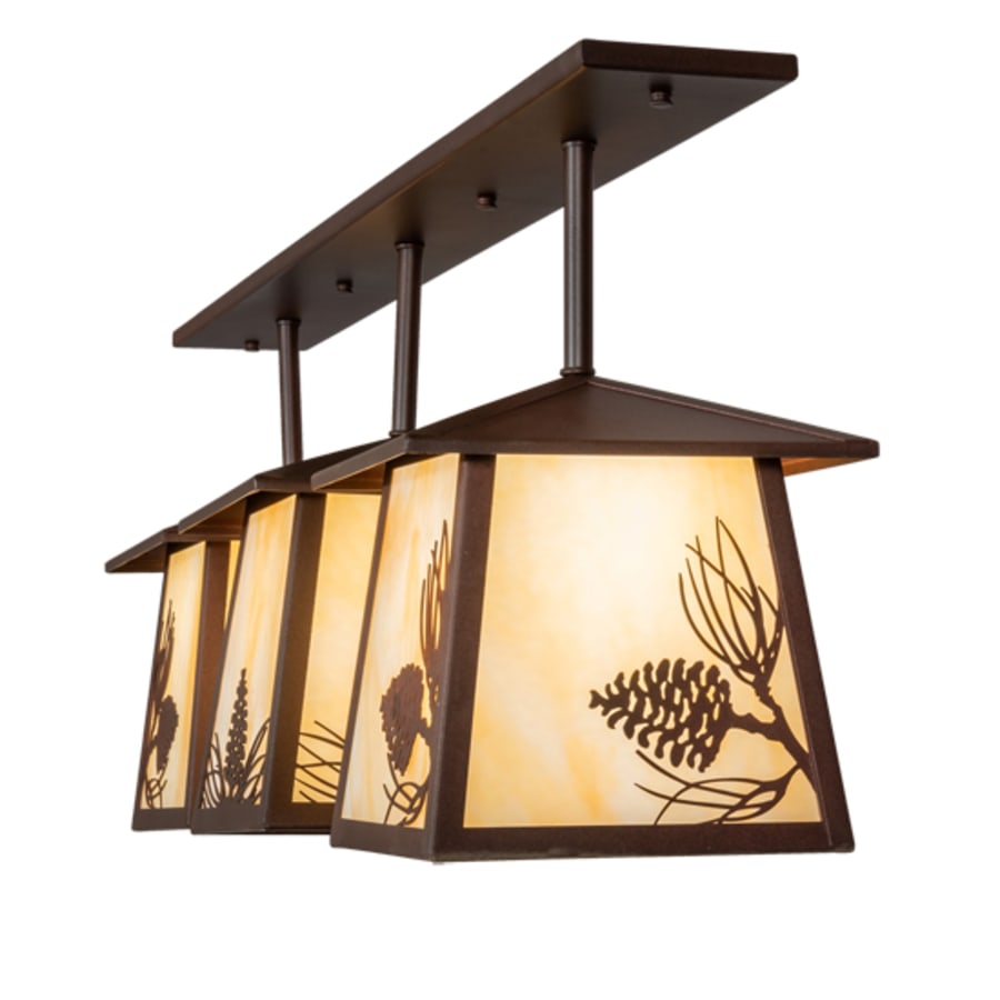 Meyda Tiffany 3 Light 48" Wide Linear Pendant