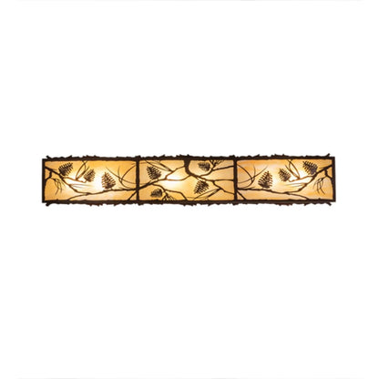 Meyda Tiffany Whispering Pines 6 Light 63" Wide Flush Mount Ceiling Fixture
