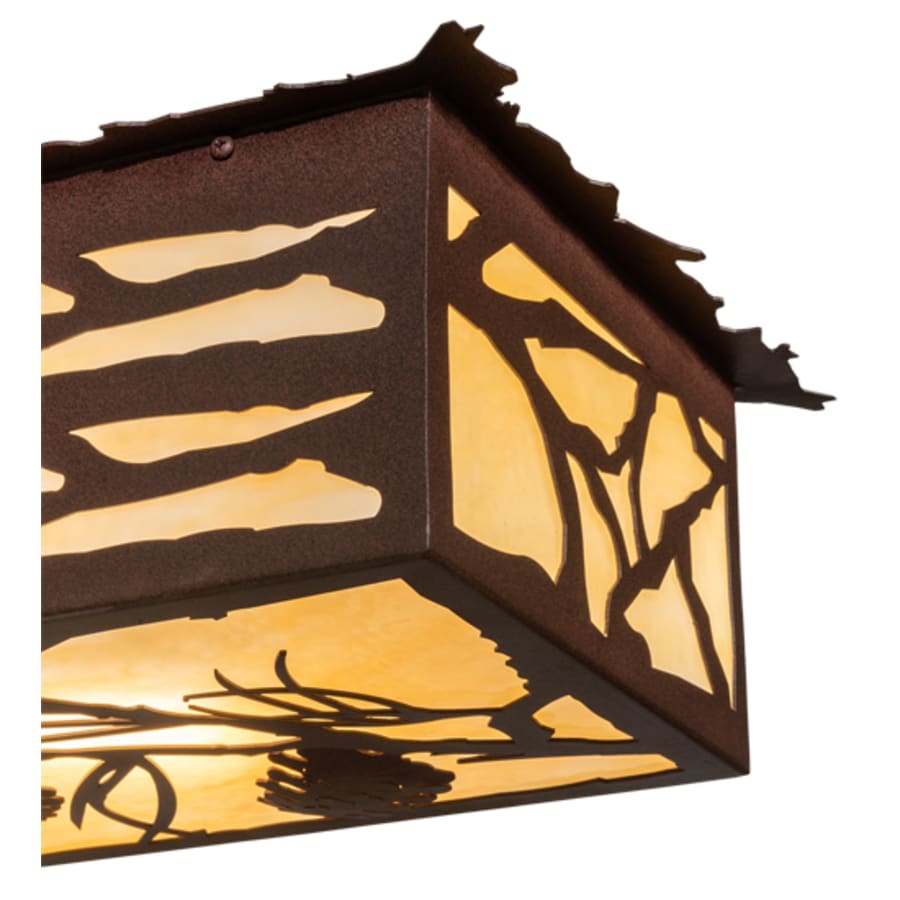 Meyda Tiffany Whispering Pines 6 Light 63" Wide Flush Mount Ceiling Fixture