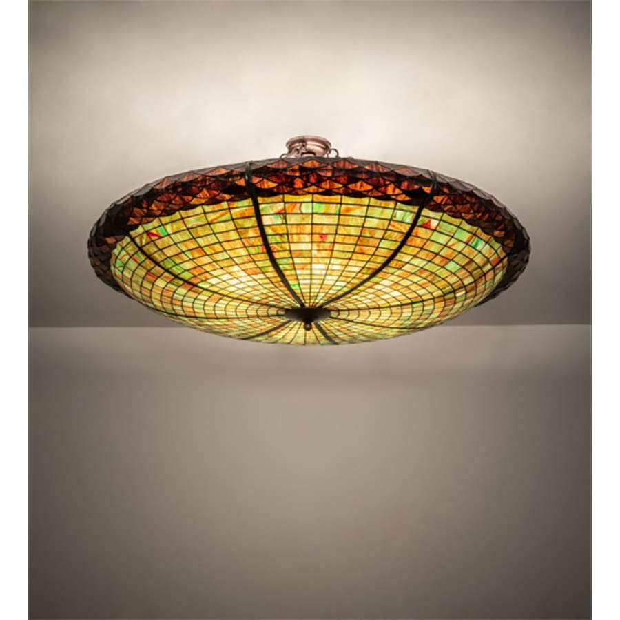 Meyda Tiffany Greenbriar Oak 6 Light 48" Wide Semi-Flush Bowl Ceiling Fixture