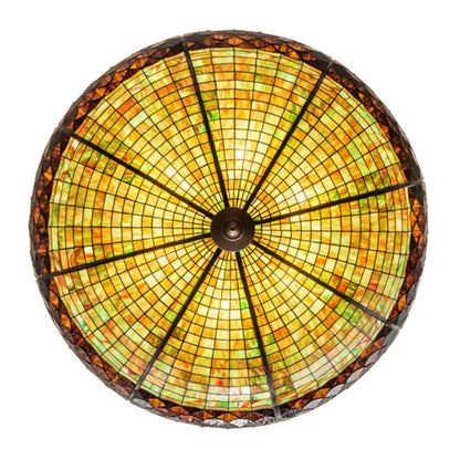 Meyda Tiffany Greenbriar Oak 6 Light 48" Wide Semi-Flush Bowl Ceiling Fixture