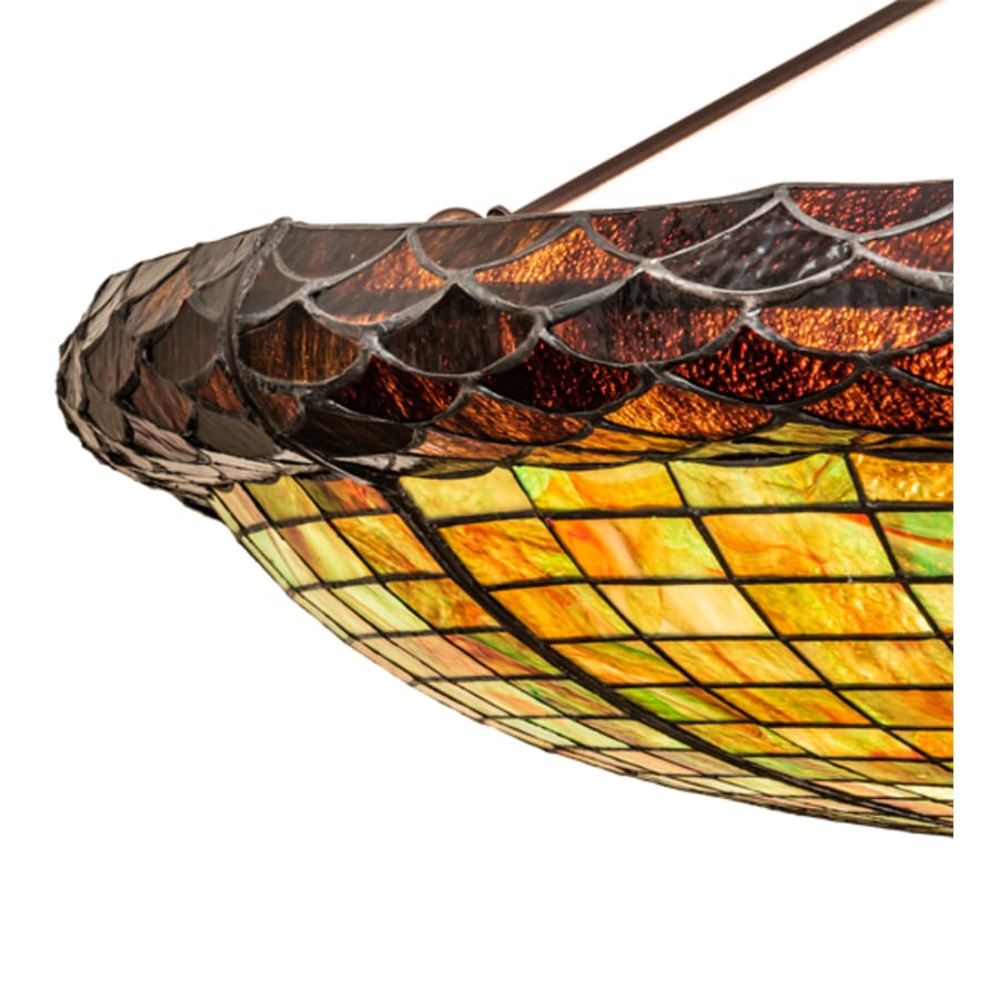 Meyda Tiffany Greenbriar Oak 6 Light 48" Wide Semi-Flush Bowl Ceiling Fixture