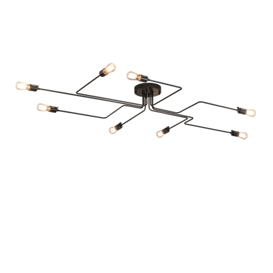Meyda Tiffany PipeDream Alva 8 Light 79" Wide Semi-Flush Linear Ceiling Fixture