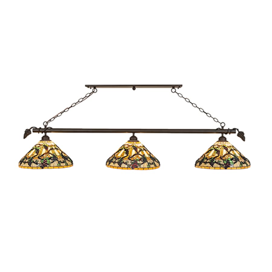 Meyda Tiffany 3 Light 69" Wide Linear Pendant