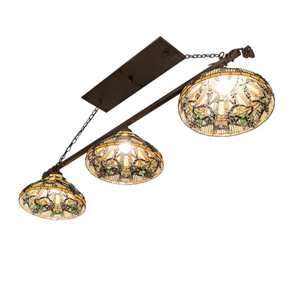 Meyda Tiffany 3 Light 69" Wide Linear Pendant