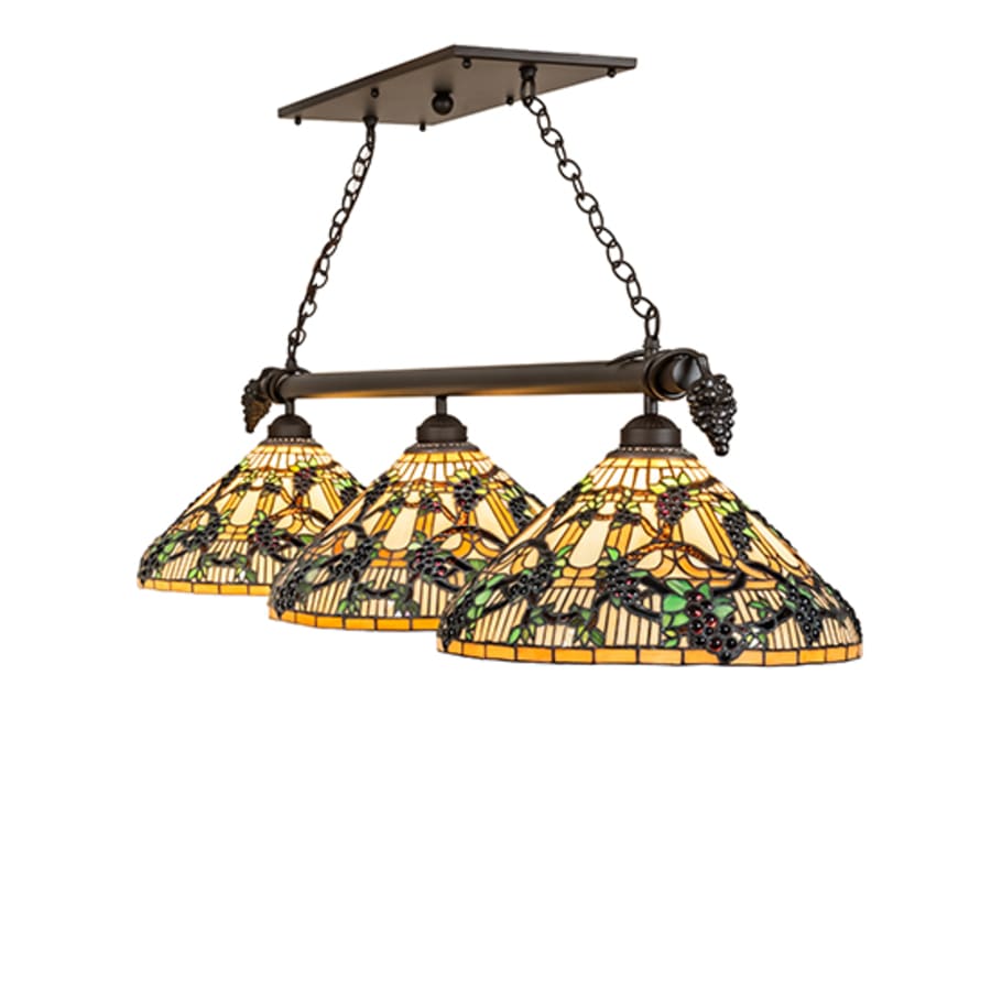 Meyda Tiffany 3 Light 69" Wide Linear Pendant