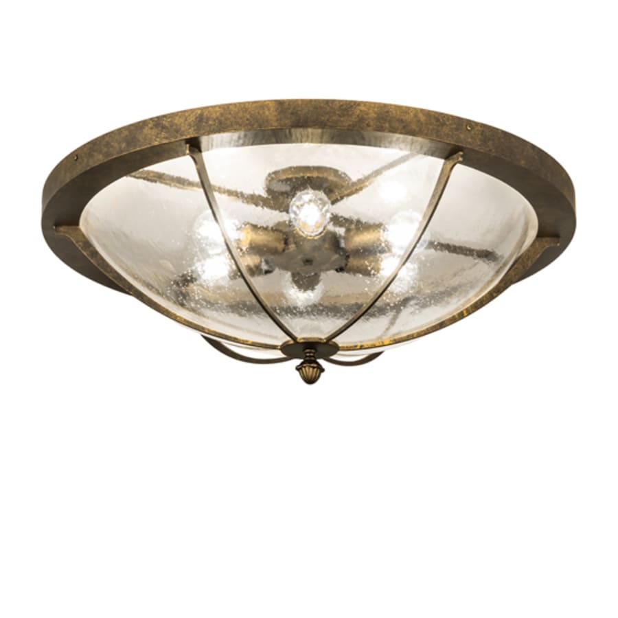 Meyda Tiffany Dominga 6 Light 30" Wide Flush Mount Bowl Ceiling Fixture - Dark Smoke Finish