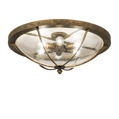 Meyda Tiffany Dominga 6 Light 30" Wide Flush Mount Bowl Ceiling Fixture - Dark Smoke Finish