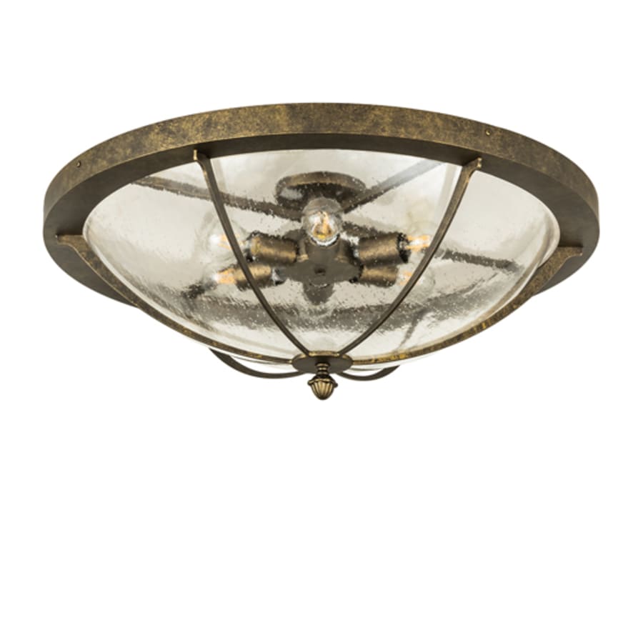 Meyda Tiffany Dominga 6 Light 30" Wide Flush Mount Bowl Ceiling Fixture - Dark Smoke Finish