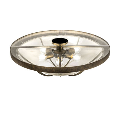 Meyda Tiffany Dominga 6 Light 30" Wide Flush Mount Bowl Ceiling Fixture - Dark Smoke Finish