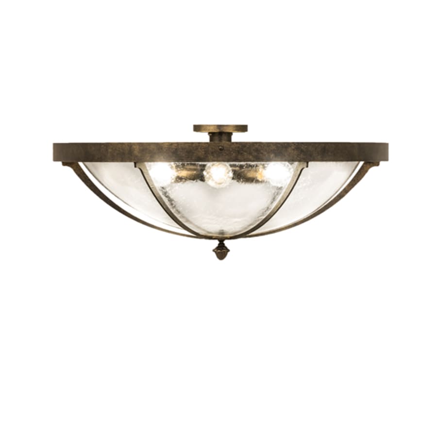 Meyda Tiffany Dominga 6 Light 30" Wide Flush Mount Bowl Ceiling Fixture - Dark Smoke Finish