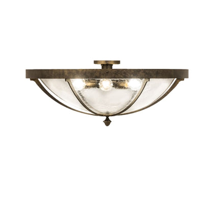 Meyda Tiffany Dominga 6 Light 30" Wide Flush Mount Bowl Ceiling Fixture - Dark Smoke Finish