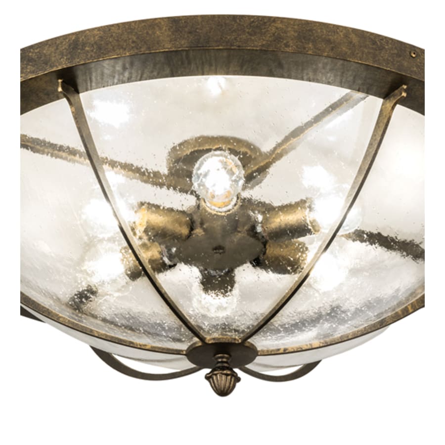 Meyda Tiffany Dominga 6 Light 30" Wide Flush Mount Bowl Ceiling Fixture - Dark Smoke Finish