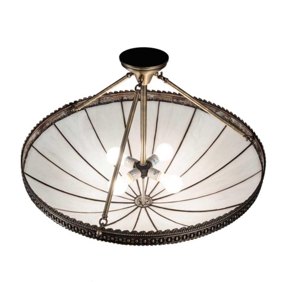 Meyda Tiffany Shansky 4 Light 30" Wide Semi-Flush Bowl Ceiling Fixture