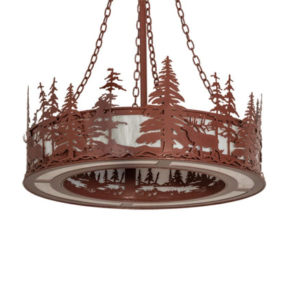 Meyda Tiffany 8 Light 36" Wide Abstract Pendant