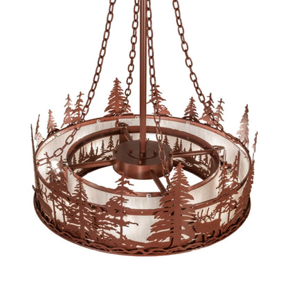 Meyda Tiffany 8 Light 36" Wide Abstract Pendant