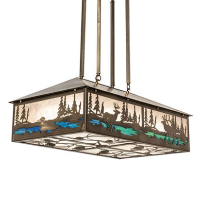 Meyda Tiffany 8 Light 36" Wide Linear Pendant