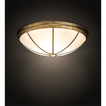 Meyda Tiffany Kahe 12 Light 60" Wide Flush Mount Bowl Ceiling Fixture - Brass Finish