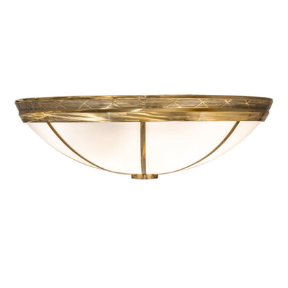 Meyda Tiffany Kahe 12 Light 60" Wide Flush Mount Bowl Ceiling Fixture - Brass Finish