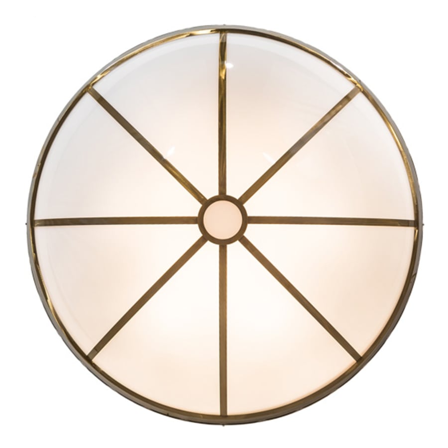 Meyda Tiffany Kahe 12 Light 60" Wide Flush Mount Bowl Ceiling Fixture - Brass Finish