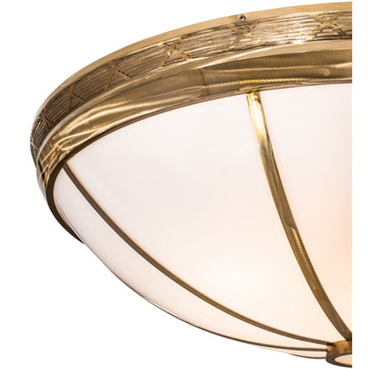Meyda Tiffany Kahe 12 Light 60" Wide Flush Mount Bowl Ceiling Fixture - Brass Finish