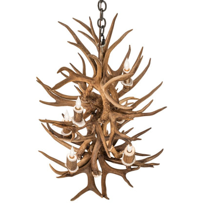 Meyda Tiffany Antlers 6 Light 20" Wide Taper Candle Pendant